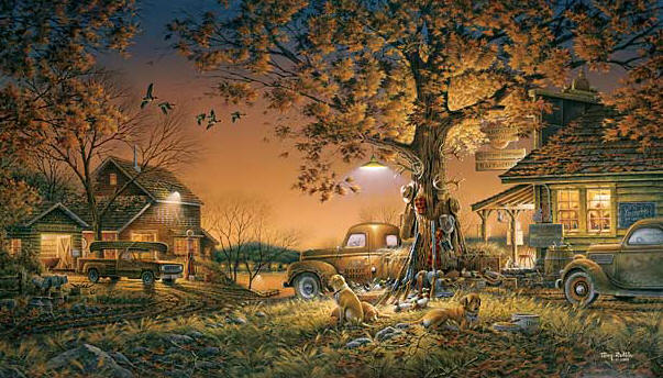 Terry Redlin Signed by the Artist Limited Edition Paper Lithograph:"Twilight Time (Imperfect)"