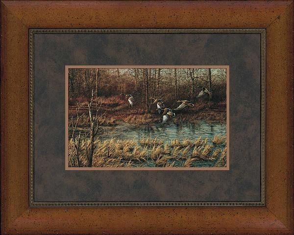Terry Redlin Unsigned Open Edition Paper Lithograph:"Apple River Mallards - Framed"