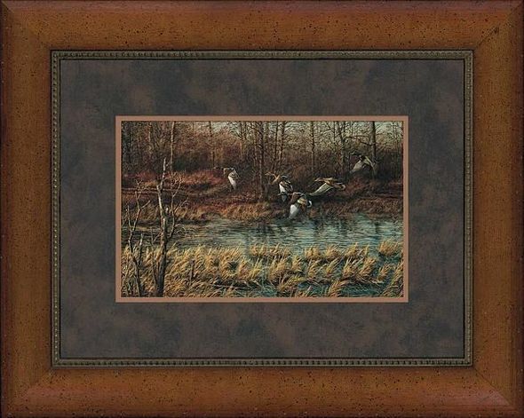 Terry Redlin Unsigned Open Edition Paper Lithograph:"Apple River Mallards - Framed"