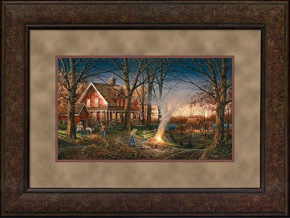 Terry Redlin Unsigned Open Edition Paper Lithograph:"Autumn Evening - Framed"