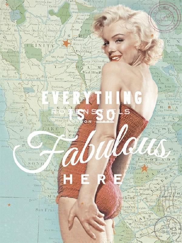 The Chelsea Collection 30 x 40 in. Open Giclee Canvas:"Fabulous Marilyn"