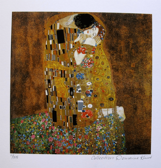 The Estate Domaine Estate Signed Limited Edition Giclee:"Gustav Klimt The Kiss"
