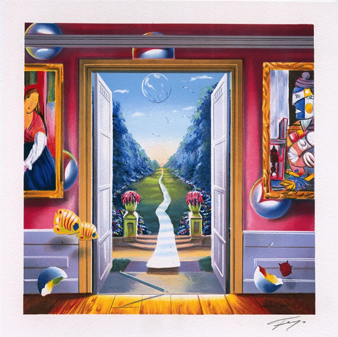 Ferjo Hand Signed Limited Edition Lithograph:"THE GARDEN" Ferjo Hand Signed Limited Edition Lithograph:"THE GARDEN"