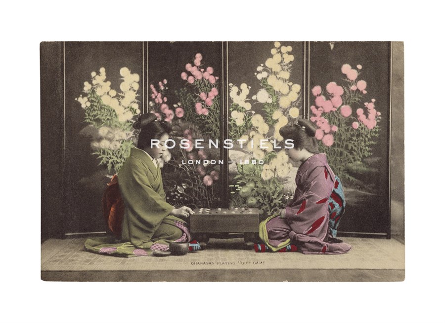 The Kyoto Collection Hand Numbered Limited Edition Print on Paper :"Ohanasan Playing "Go" Game"