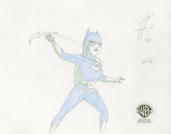 The New Batman Adventures Original Production Drawing: "Batgirl"