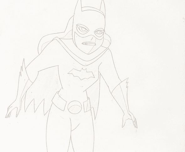 The New Batman Adventures Original Production Drawing: "Batgirl"