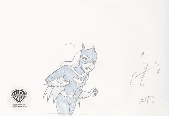 The New Batman Adventures Original Production Drawing: "Batgirl"