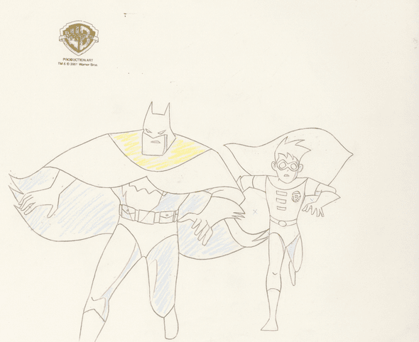 The New Batman Adventures Original Production Drawing: "Batman and Robin"