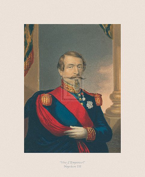 The Victorian Collection Hand Numbered Limited Edition Print on Paper :"Vive l'Empereur Napoleon III"