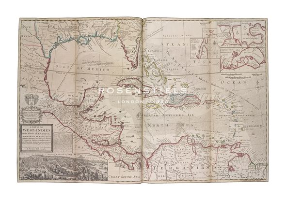 The Vintage Collection Hand Numbered Limited Edition Print on Paper :"A Map of the West Indies"