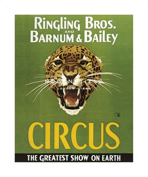 The Vintage Collection Hand Numbered Limited Edition Print on Paper :"Barnum And Bailey Circus"
