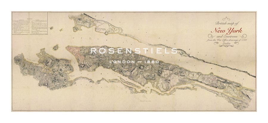 The Vintage Collection Hand Numbered Limited Edition Print on Paper :"British Map of New York"