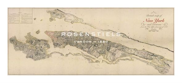 The Vintage Collection Hand Numbered Limited Edition Print on Paper :"British Map of New York"