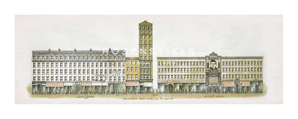 The Vintage Collection Hand Numbered Limited Edition Print on Paper :"Broadway - West Side 27th to 29th St."