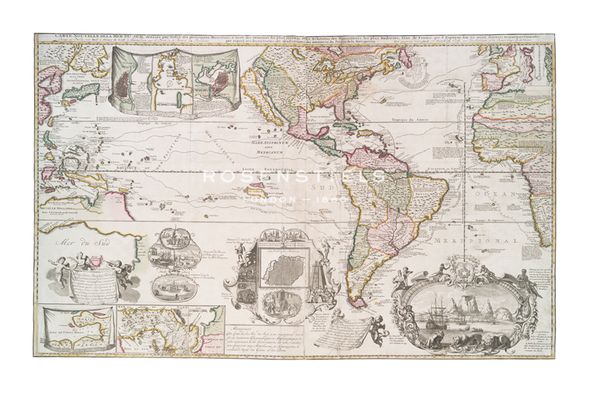 The Vintage Collection Hand Numbered Limited Edition Print on Paper :"Carte Nouvelle de la mer du Sud"