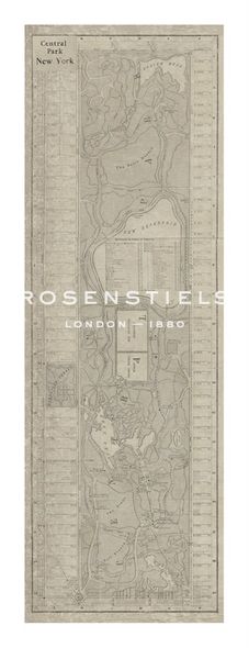 The Vintage Collection Hand Numbered Limited Edition Print on Paper :"Guide Map - Central Park"