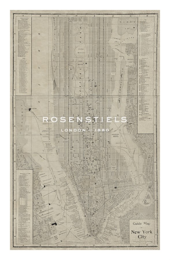 The Vintage Collection Hand Numbered Limited Edition Print on Paper :"Guide Map - New York City"