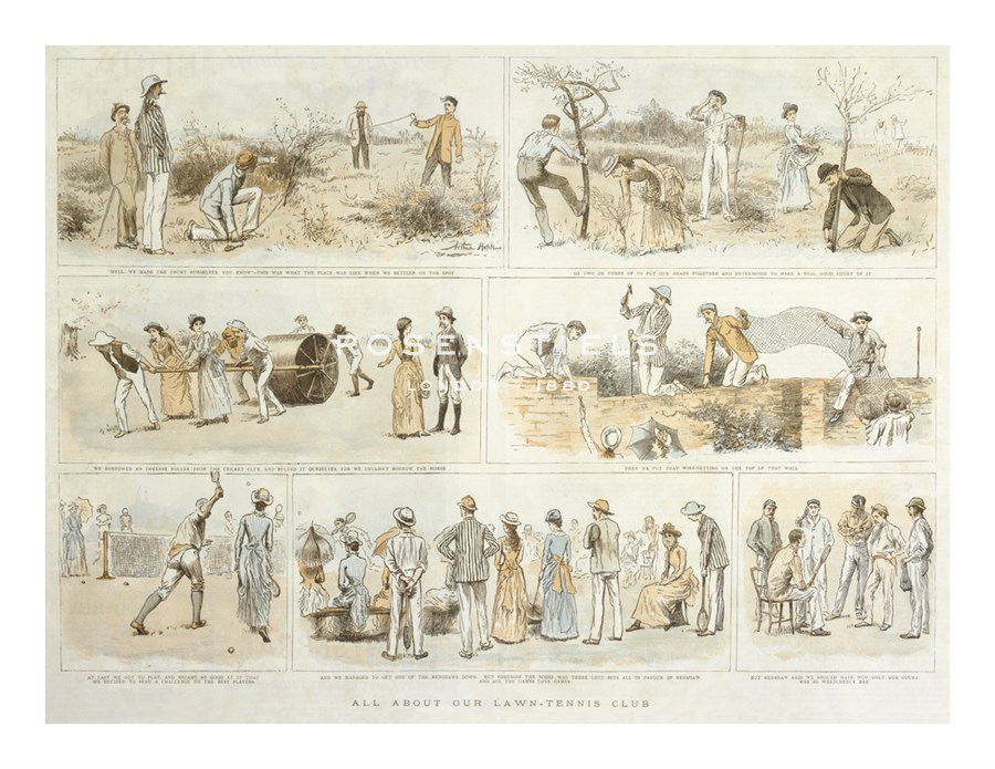 The Vintage Collection Hand Numbered Limited Edition Print on Paper :"Our Lawn Tennis Club"
