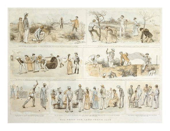 The Vintage Collection Hand Numbered Limited Edition Print on Paper :"Our Lawn Tennis Club"