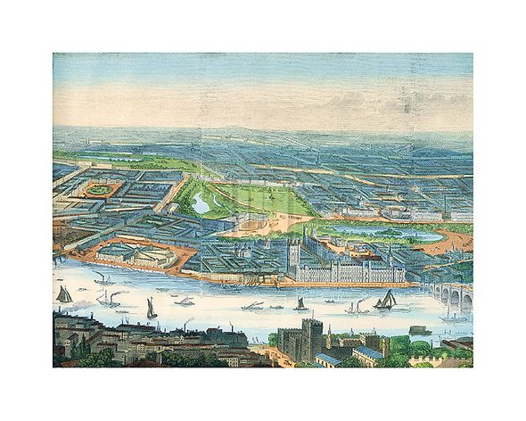 The Vintage Collection Hand Numbered Limited Edition Print on Paper :"Panorama Of London And The River I"