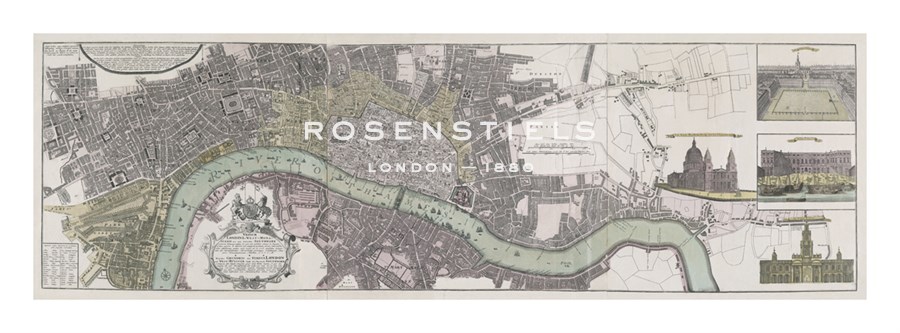The Vintage Collection Hand Numbered Limited Edition Print on Paper :"Panoramic Map of London"
