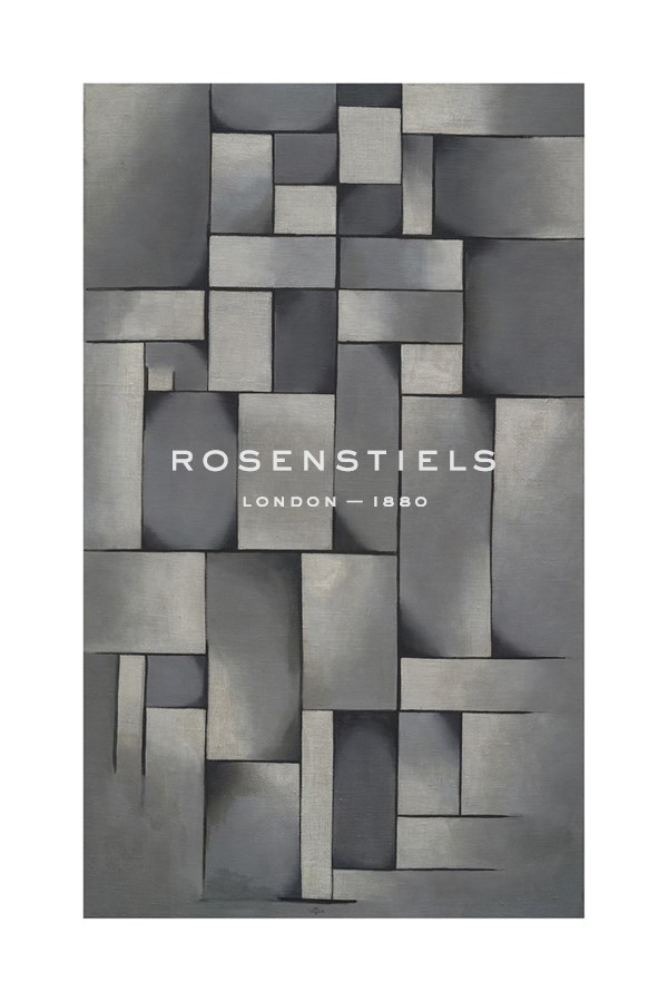 Theo Van Doesburg Hand Numbered Limited Edition Print on Paper :"Composition in Gray (Rag-time)"