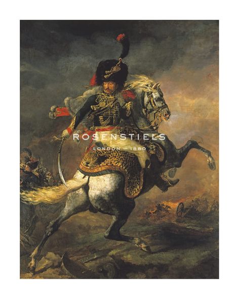 Theodore Gericault Hand Numbered Limited Edition Print on Paper :"An Officer of the Imperial Guard"