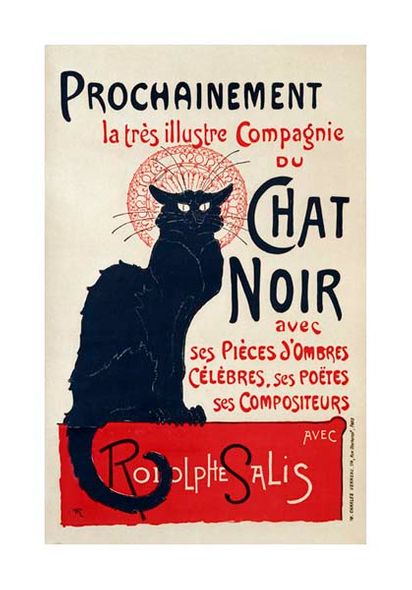 Theophile Steinlen Fine Art Open Edition Gicl&eacute;e:"Prochainement, Chat Noir"