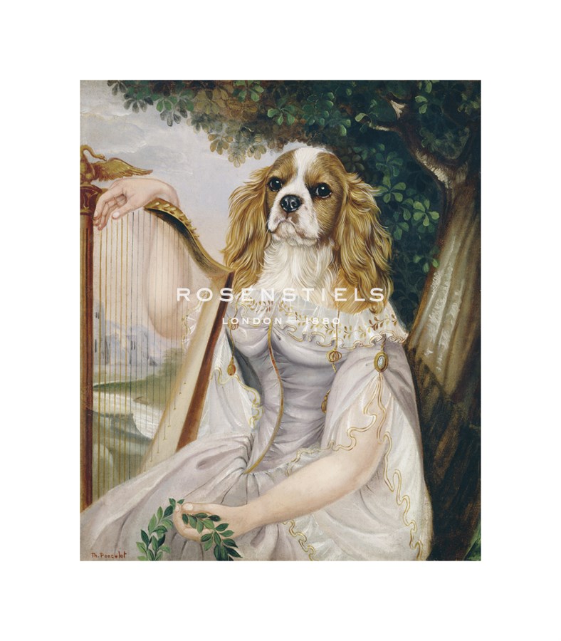 Thierry Poncelet Hand Numbered Limited Edition Print on Paper :"Demoiselle a la Lyre"