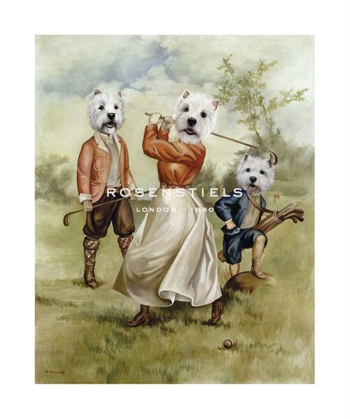 Thierry Poncelet Hand Numbered Limited Edition Print on Paper :"Family Golf Team"