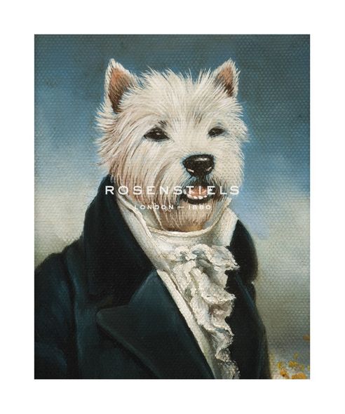 Thierry Poncelet Hand Numbered Limited Edition Print on Paper :"Westie With A Jabot"