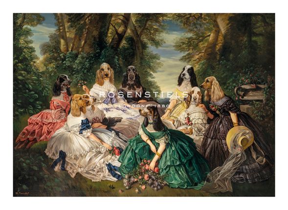 Thierry Poncelet Hand Numbered Limited Edition Print on Paper :"Winterhalter in Compigne, the French Empress Eugnie and her ladies in charge"