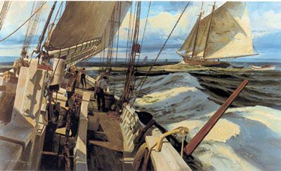 Thomas Hoyne Hand Signed and Numbered Limited Edition Lithograph " Running By "