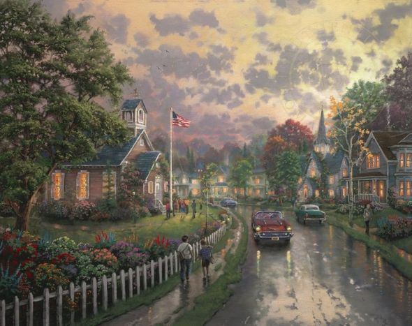 Thomas Kinakde Limited Edition Giclee:"Morning Pledge"