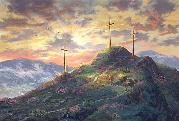 Thomas Kinakde Limited Edition Giclee Print and Canvas:"Remember Me (John 3:16)"