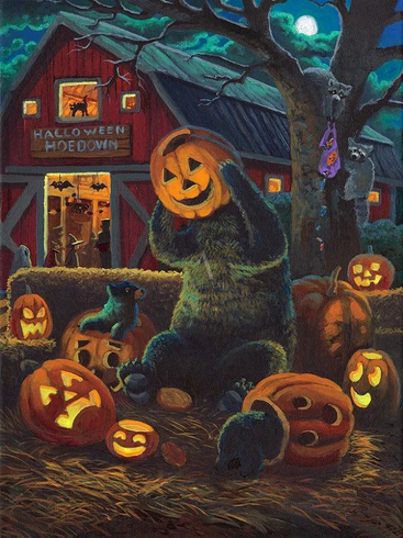 Zac Kinakde 2026 Limited Edition Halloween Canvas:"Halloween Mischief" Zac Kinakde 2026 Limited Edition Halloween Canvas:"Halloween Mischief"