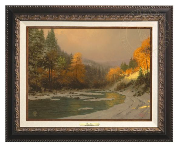 Thomas Kinkade 12" x 16" Framed Canvas Classics:"Autumn Snow"