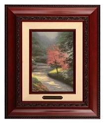 Thomas Kinakde Open Edition Canvas:" Afternoon Light Dogwood - Brushwork (Brandy Frame) " Thomas Kinakde Open Edition Canvas:" Afternoon Light Dogwood - Brushwork (Brandy Frame) "