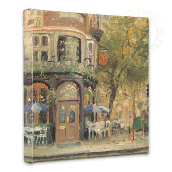Thomas Kinkade Studios: "Bloomsbury Caf - 14' x 14' Gallery Wrapped Canvas"