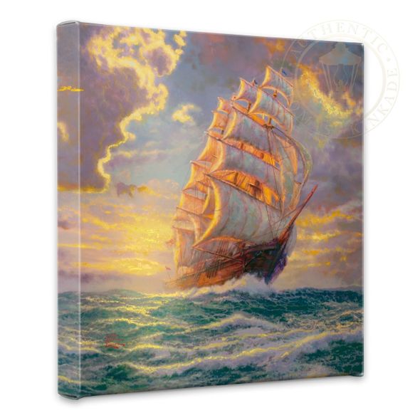 Thomas Kinkade Studios: "Courageous Voyage - 14' x 14' Gallery Wrapped Canvas"