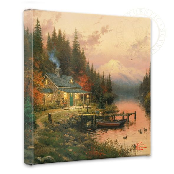Thomas Kinkade Studios: "The End of a Perfect Day - 14' x 14' Gallery Wrapped Canvas"