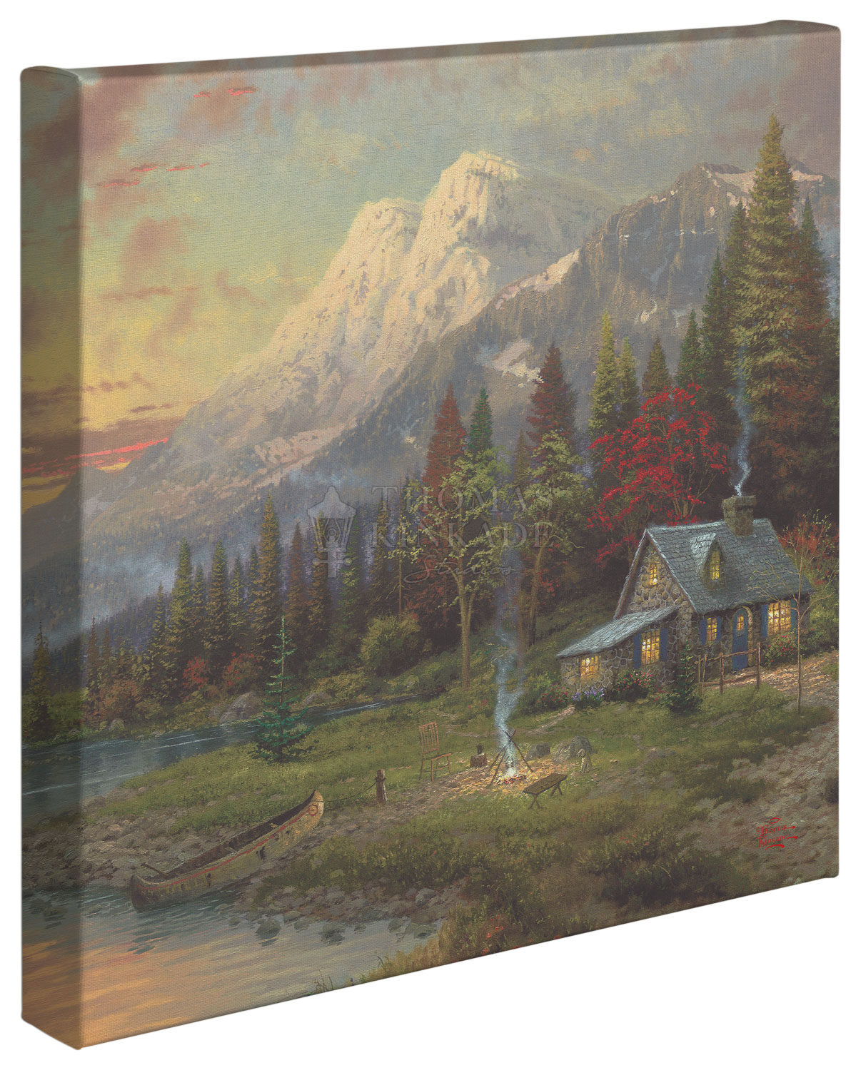 Thomas Kinkade Studios "Evening Majesty 14' x 14' Gallery Wrapped