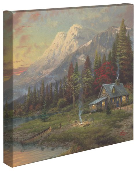 Thomas Kinkade Studios: "Evening Majesty - 14' x 14' Gallery Wrapped Canvas"
