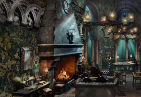 Harry Potter Limited Edition Fine Art Giclee:"Slytherin Room"