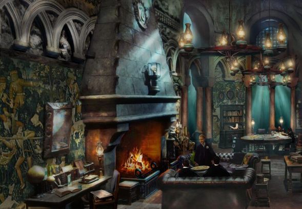 Harry Potter Limited Edition Fine Art Giclee:"Slytherin Room"