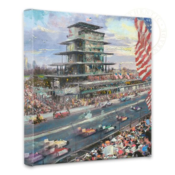 Thomas Kinkade Studios: "Indianapolis Motor Speedway®, 100th Anniversary Study - 14' x 14' Gallery Wrapped Canvas"