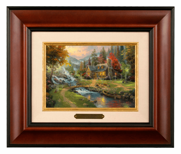 Thomas Kinkade 5" x 7" Framed Brushworks:"Mountain Paradise"