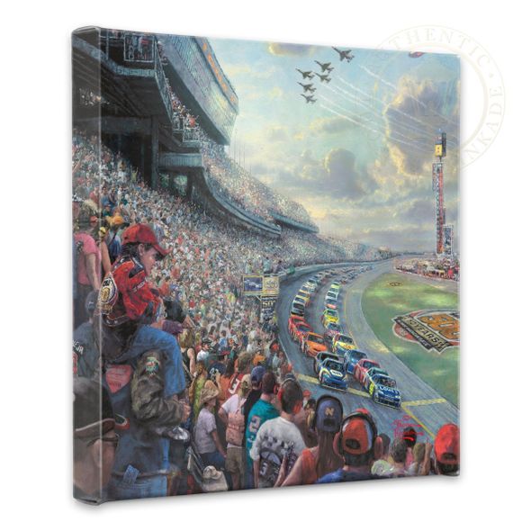 Thomas Kinkade Studios: "NASCAR® Thunder - 14' x 14' Gallery Wrapped Canvas"