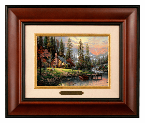 Thomas Kinkade 5" x 7" Framed Brushworks:"A Peaceful Retreat"