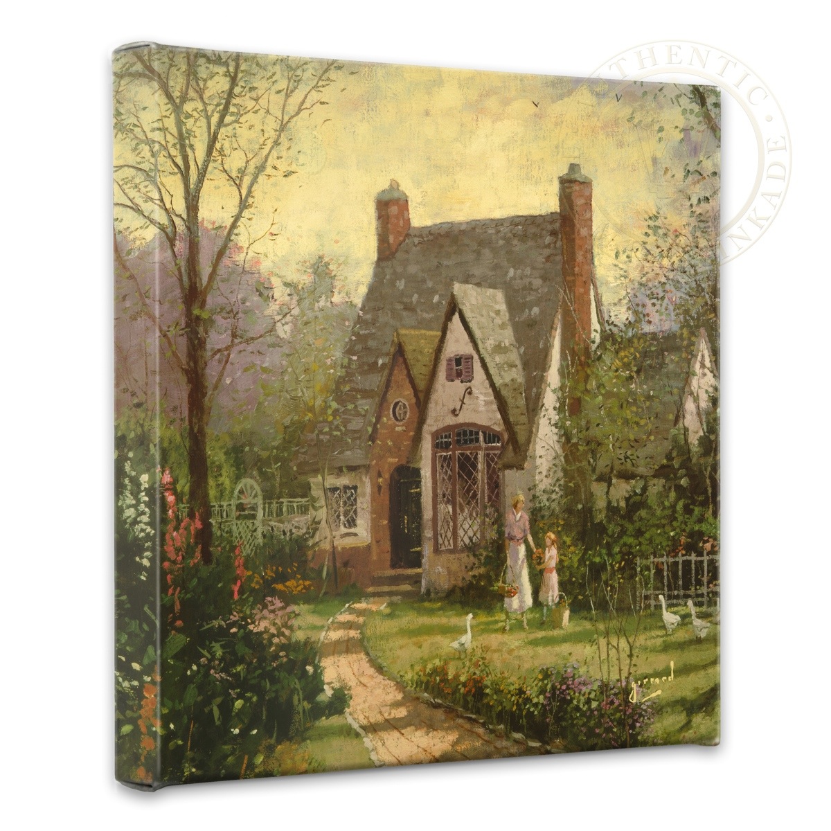 Thomas Kinkade Studios "The Cottage 14' x 14' Gallery Wrapped Canvas